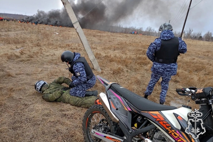 В Минусинском районе сотрудники Росгвардии приняли участие в командно-штабных учениях по тушению ландшафтных и лесных пожаров